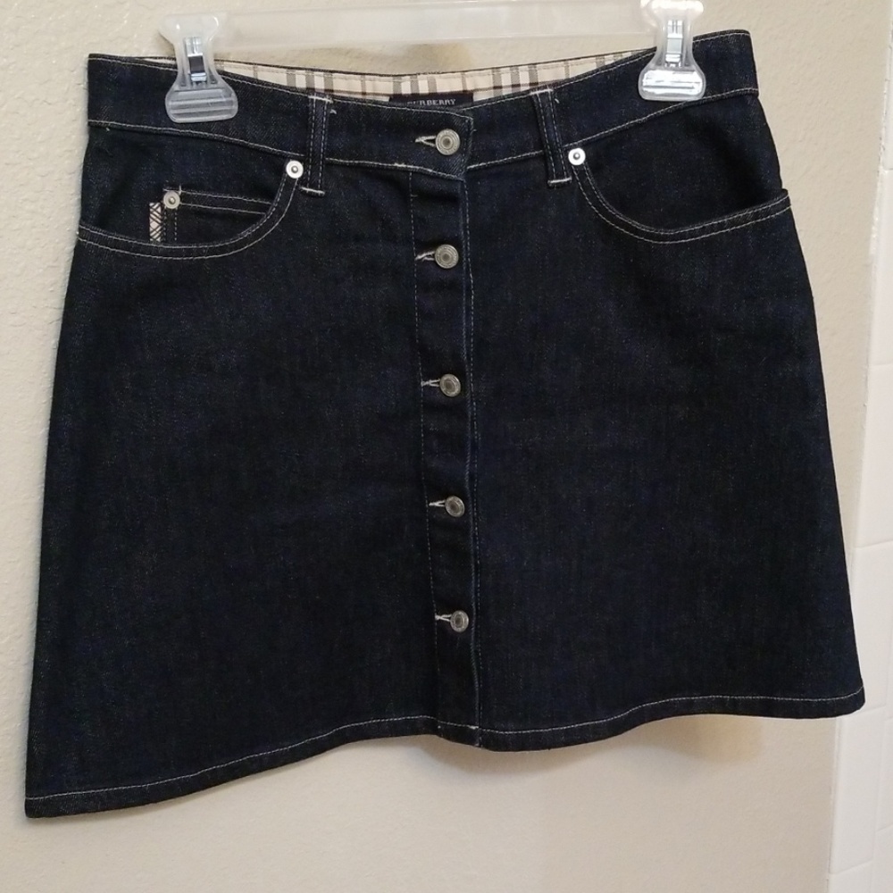 Burberry denim skirt